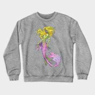 Sugar Skull Zombie Mermaid Crewneck Sweatshirt